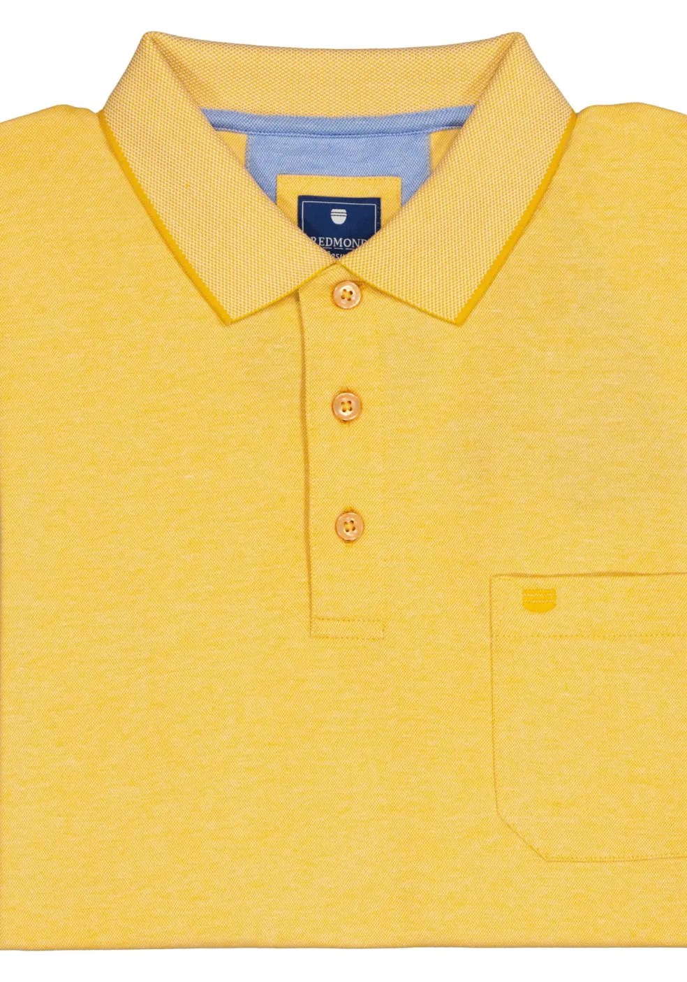 Redmond regular fit poloshirt, geel melange