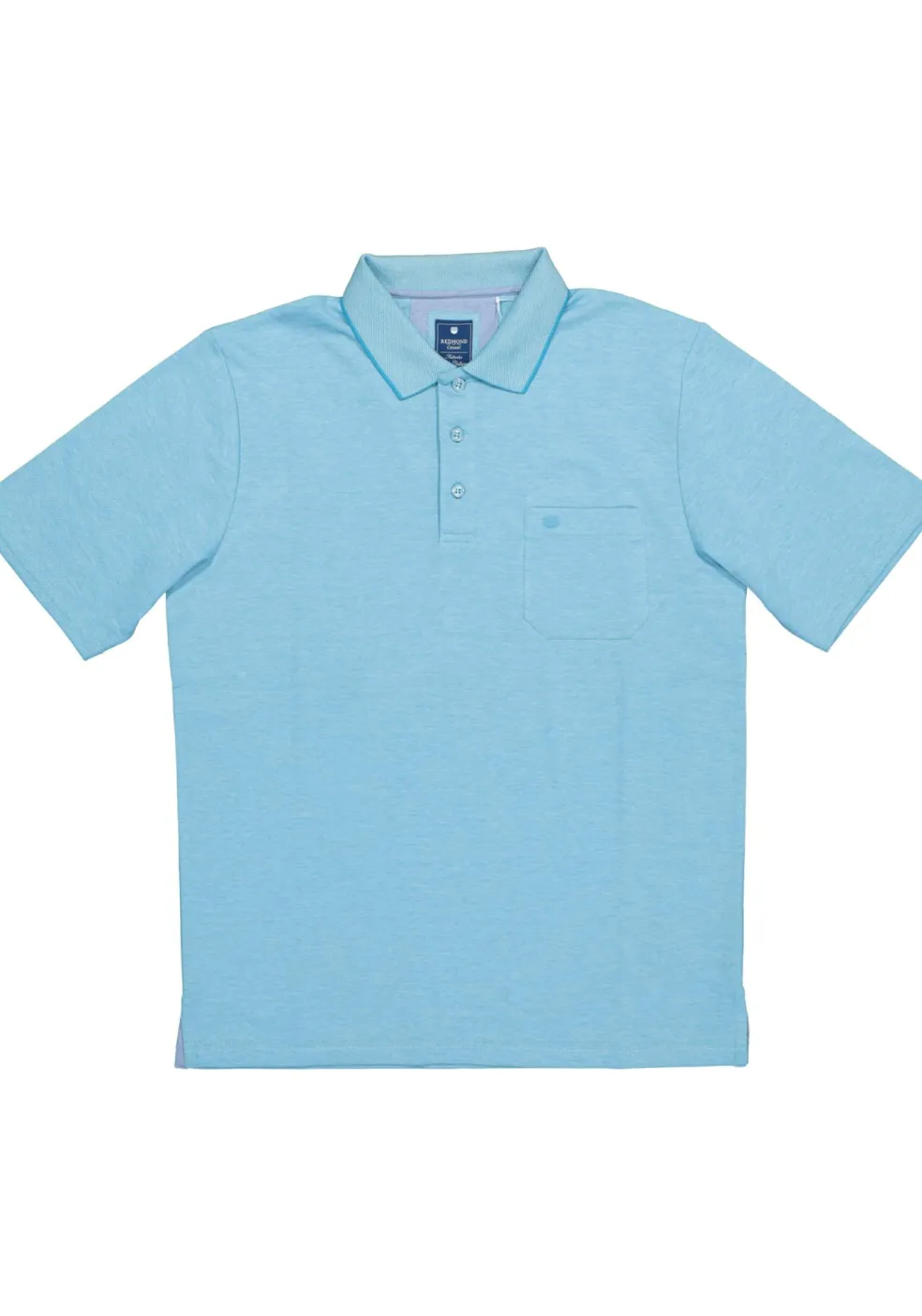 Redmond regular fit poloshirt, lichtblauw melange