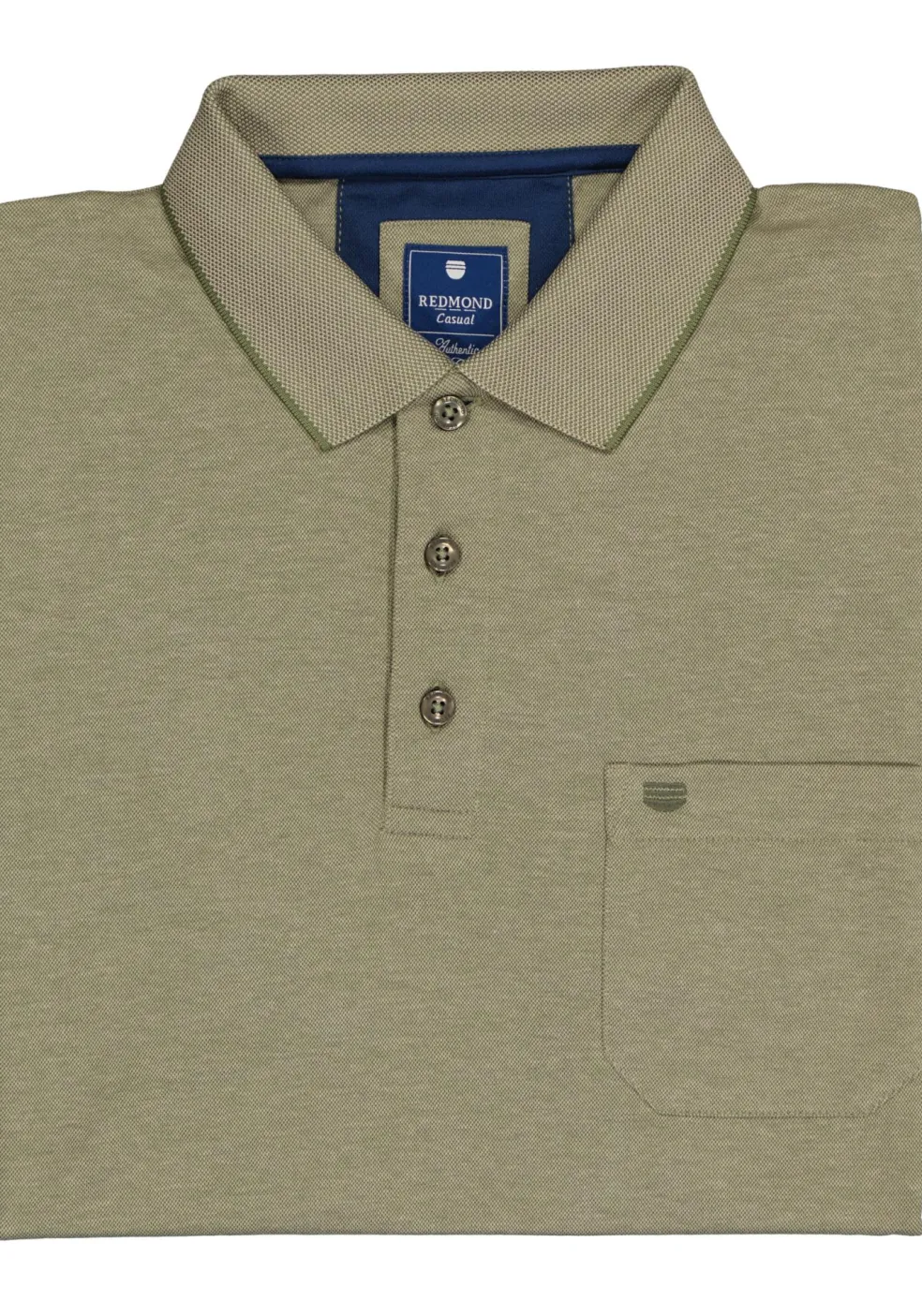 Redmond regular fit poloshirt, olijfgroen melange