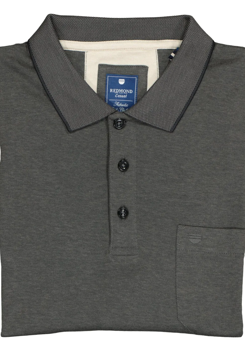 Redmond regular fit poloshirt, antraciet melange