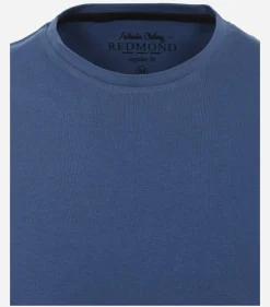 Redmond regular fit T-shirt, korte mouw O-hals, blauw