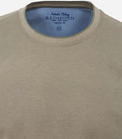 Redmond regular fit T-shirt, korte mouw O-hals, groen