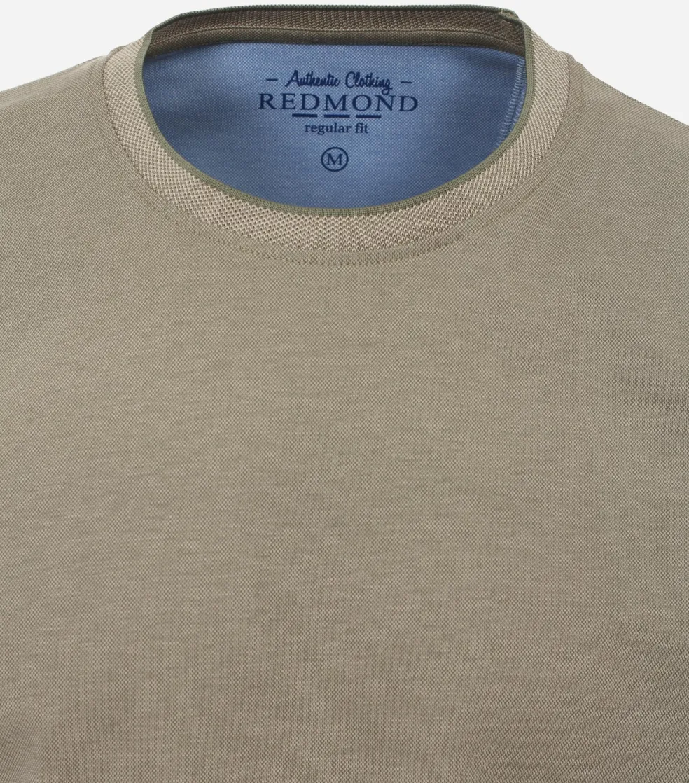 Redmond regular fit T-shirt, korte mouw O-hals, groen
