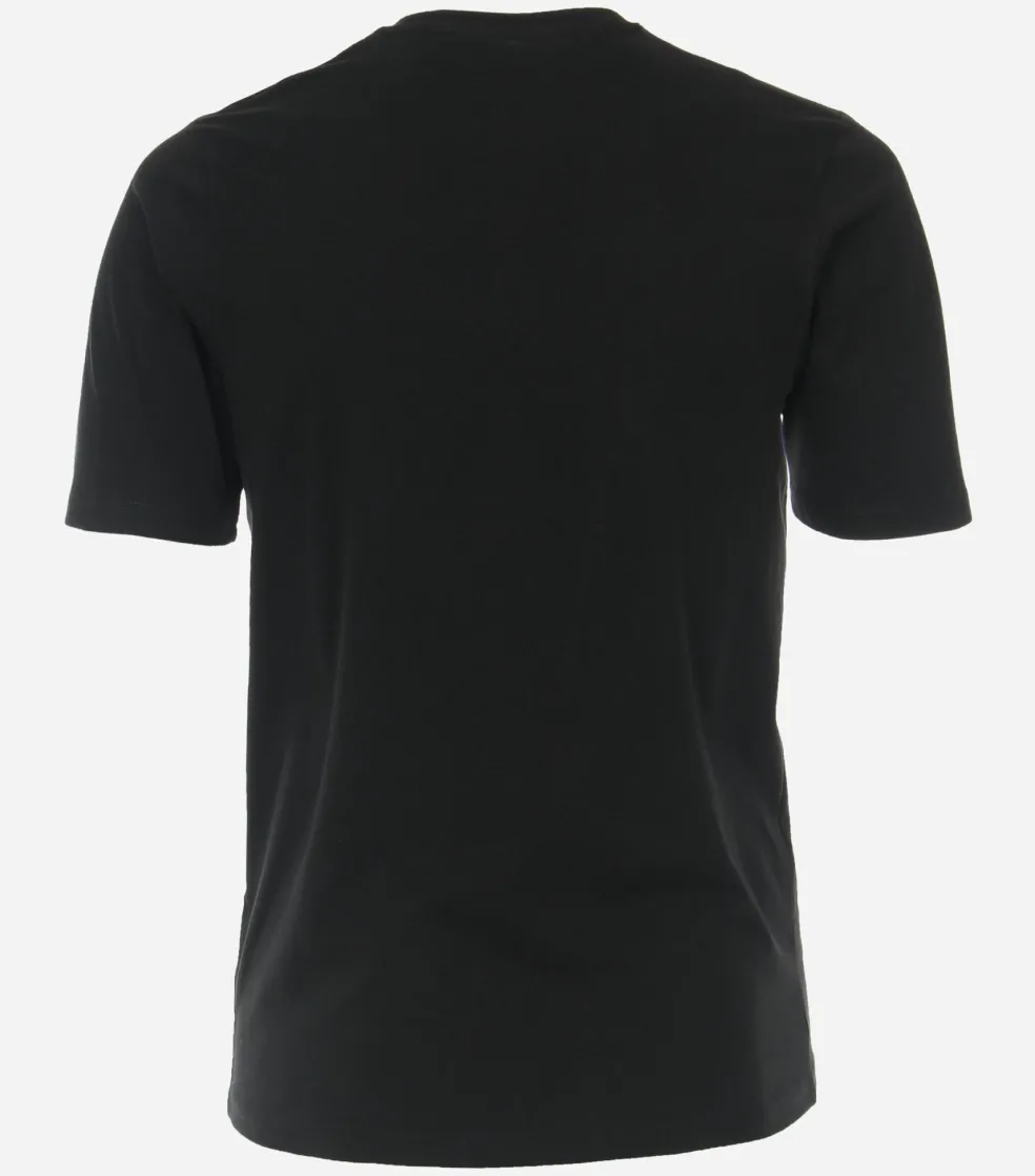 Redmond regular fit T-shirt, korte mouw O-hals, zwart