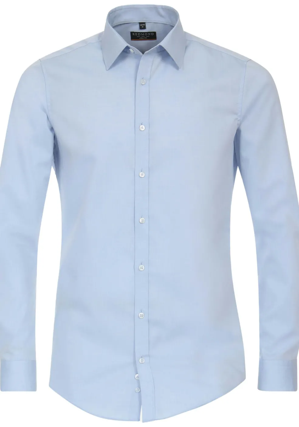 Redmond slim fit overhemd, popeline, blauw