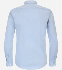 Redmond slim fit overhemd, popeline, blauw