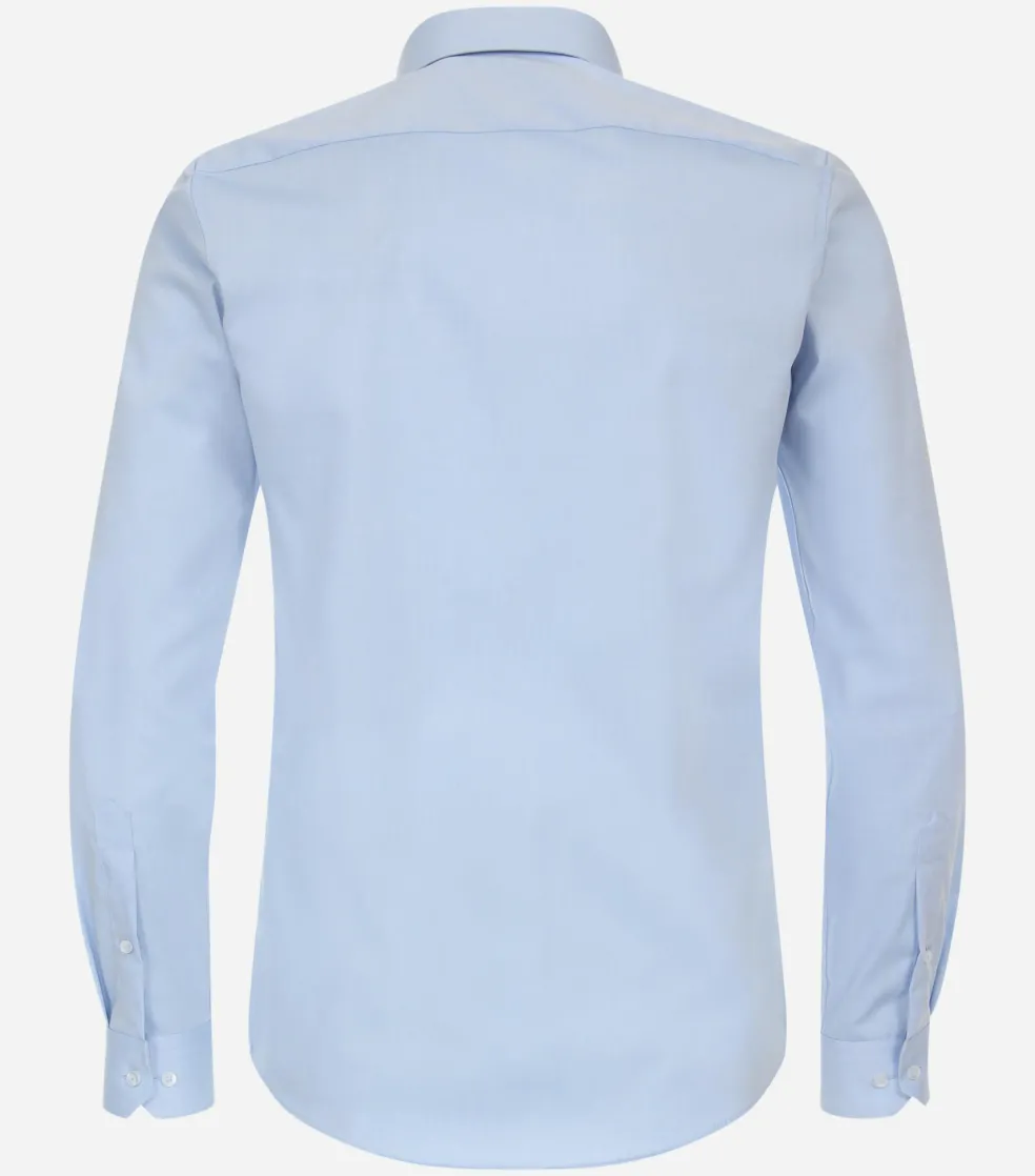 Redmond slim fit overhemd, popeline, blauw