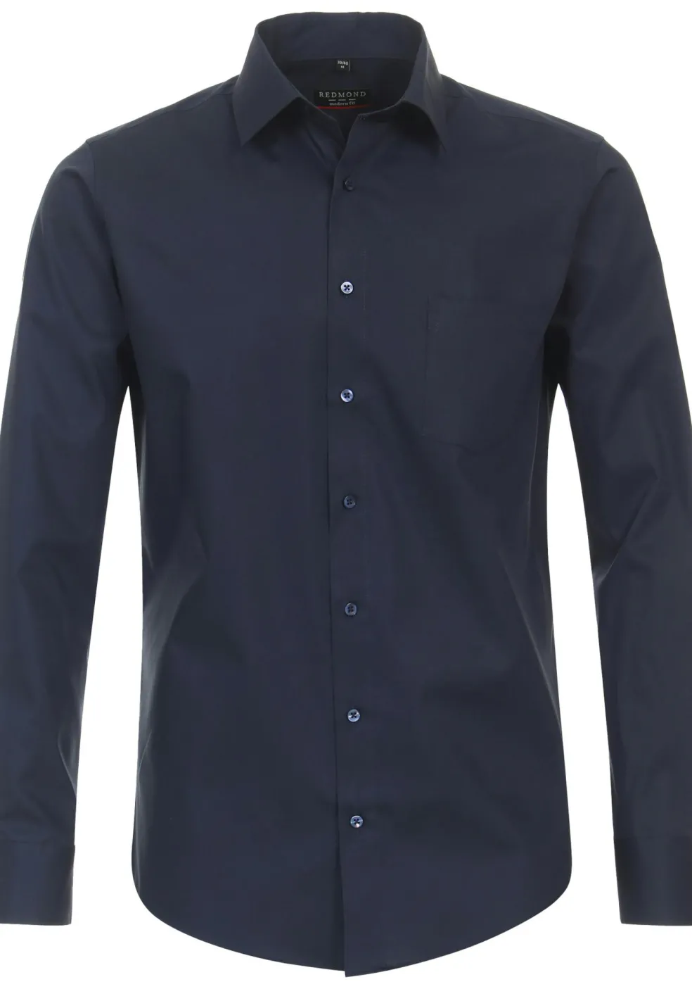 Redmond slim fit overhemd, popeline, blauw