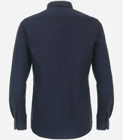 Redmond slim fit overhemd, popeline, blauw