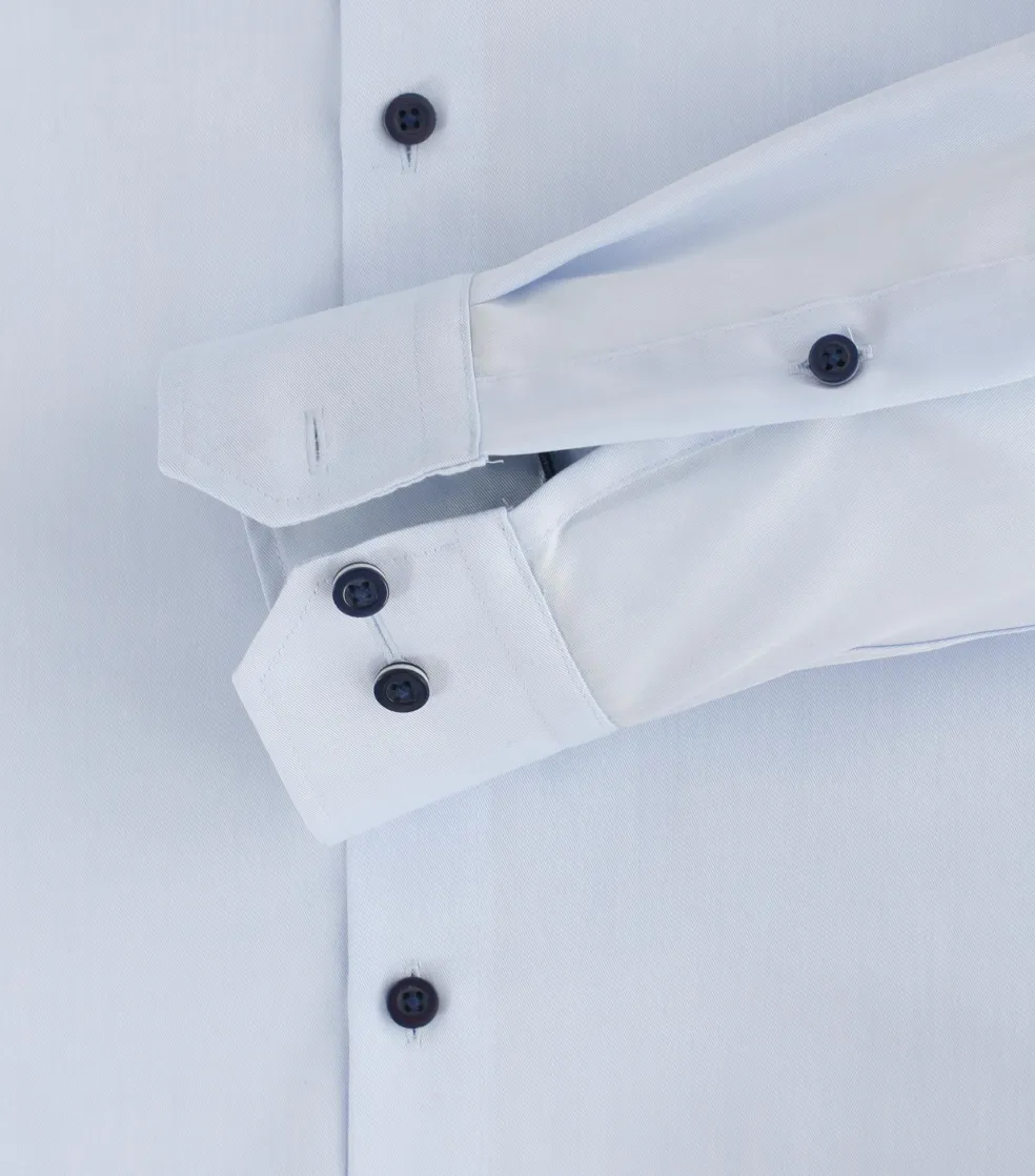 Redmond slim fit overhemd, popeline, blauw