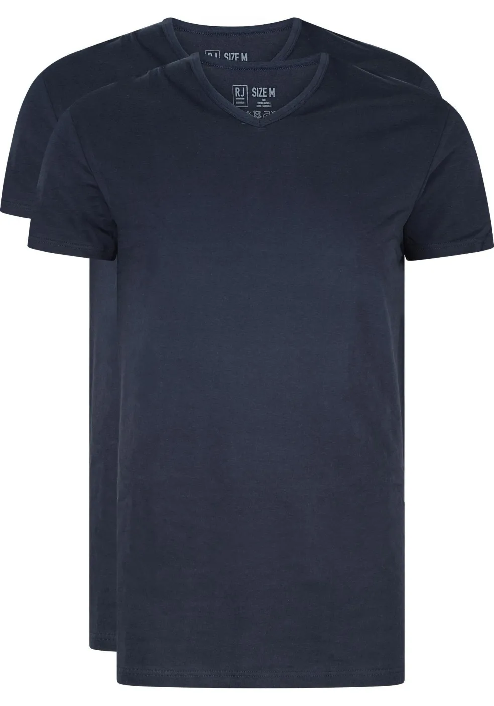 RJ Bodywear Everyday Gouda T-shirts (2-pack), heren T-shirts V-hals smal, donkerblauw