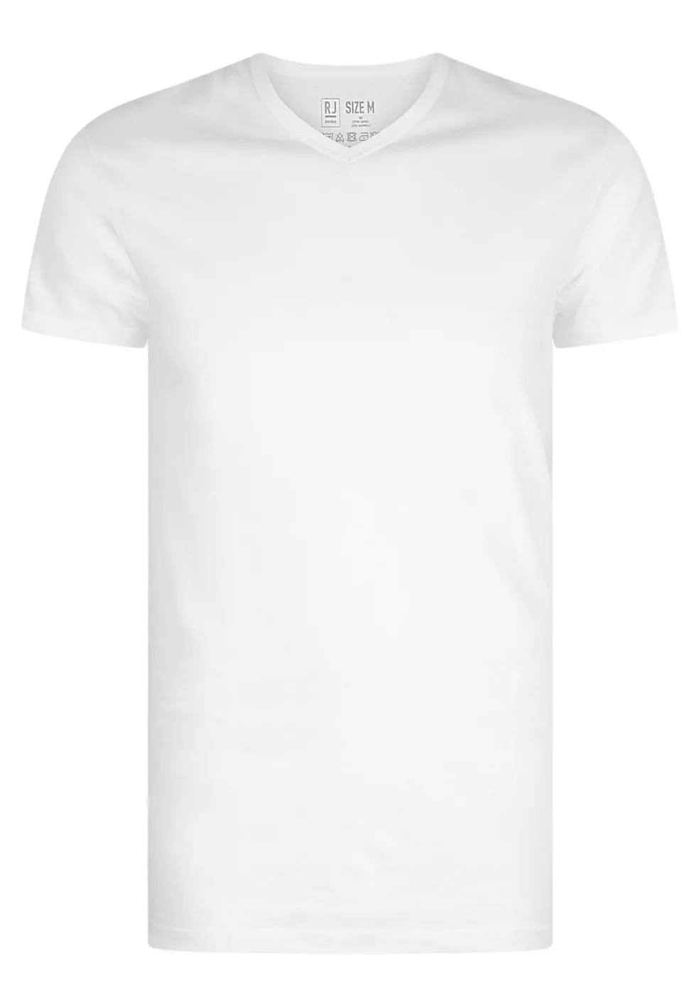 RJ Bodywear Everyday Gouda T-shirts (2-pack), heren T-shirts V-hals smal, wit