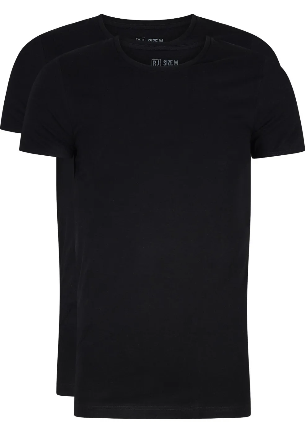RJ Bodywear Everyday Maastricht T-shirts (2-pack), heren stretch T-shirts O-hals, zwart