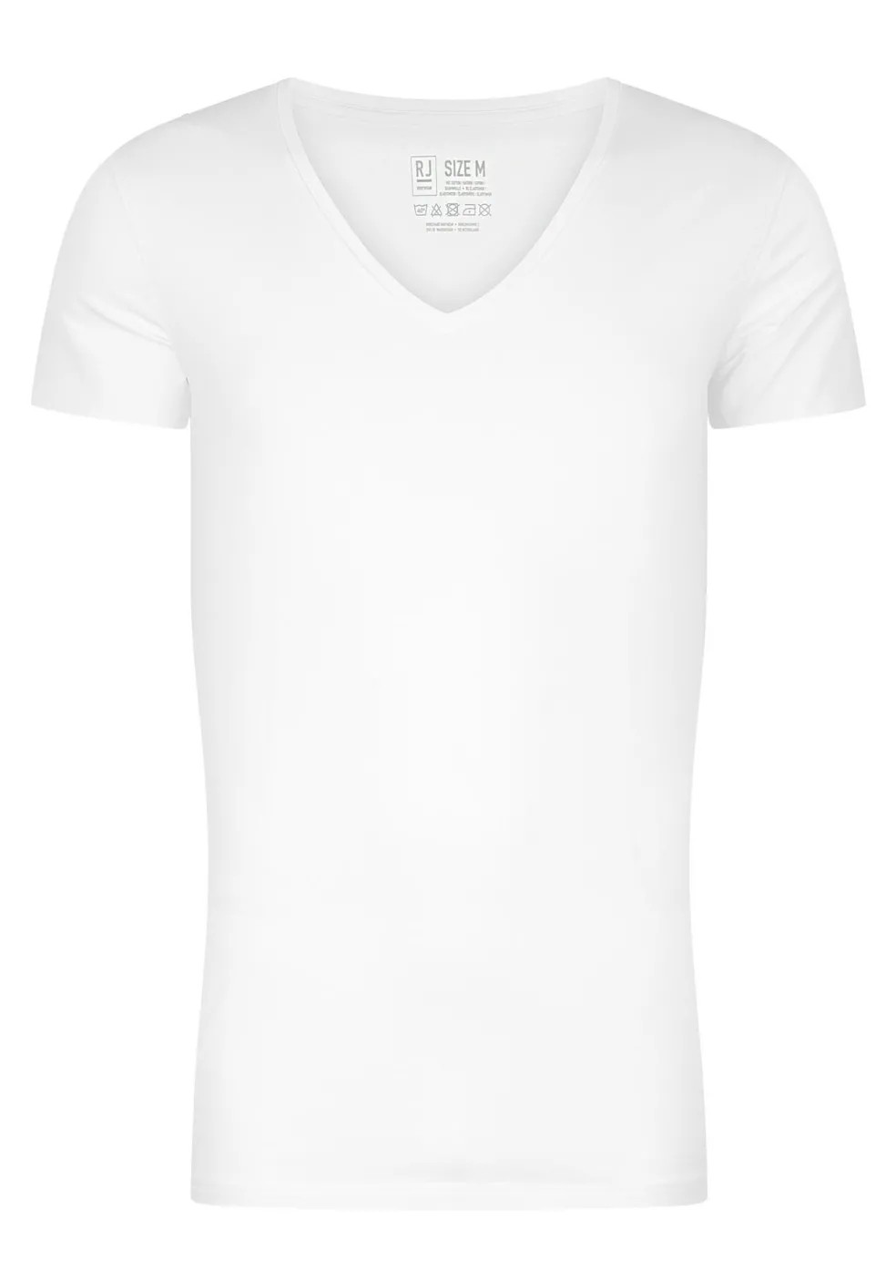 RJ Bodywear Everyday Nijmegen T-shirts (2-pack), heren stretch T-shirts diepe V-hals, wit