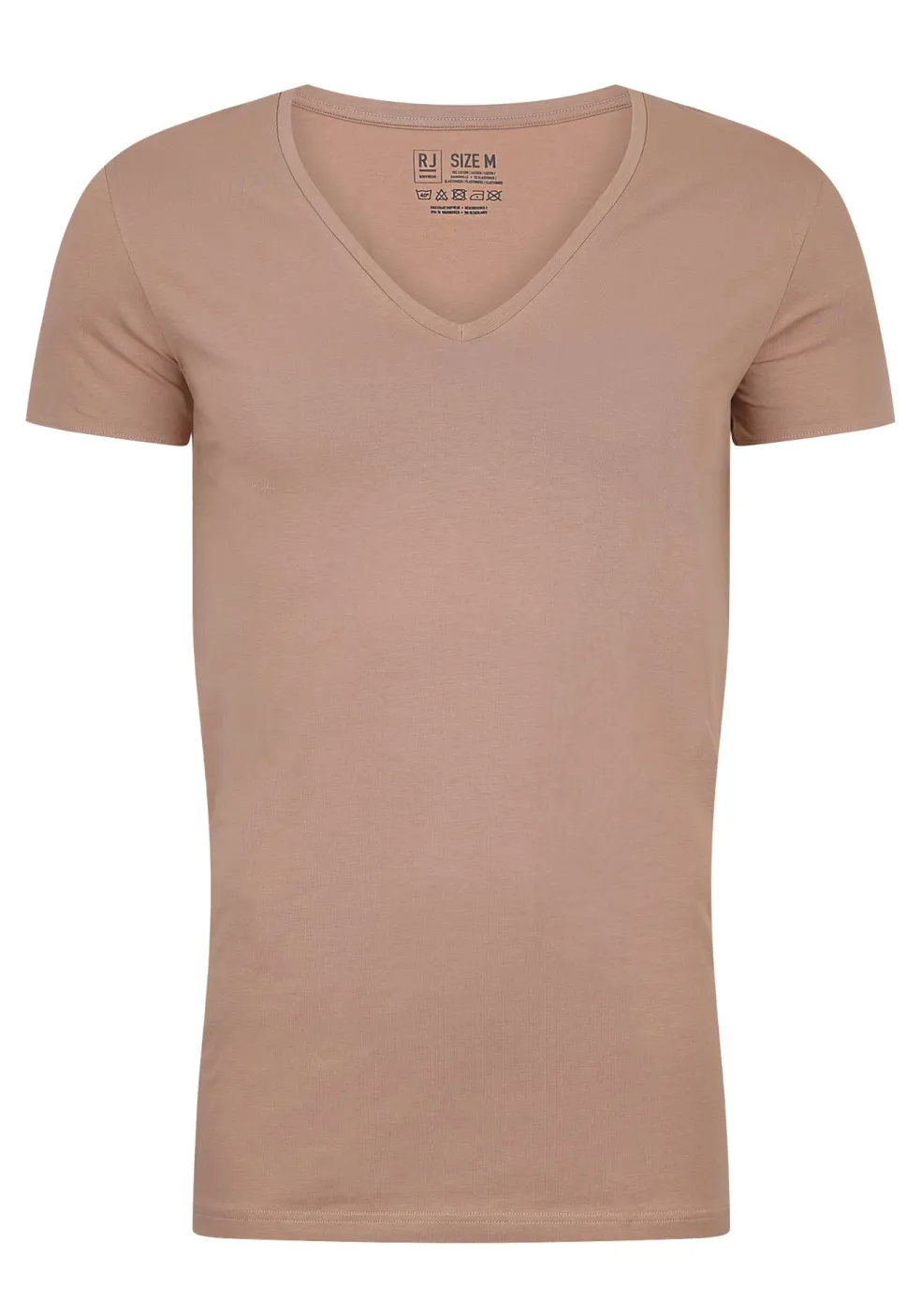 RJ Bodywear Everyday Nijmegen T-shirts (2-pack), heren stretch T-shirts diepe V-hals, huidskleur