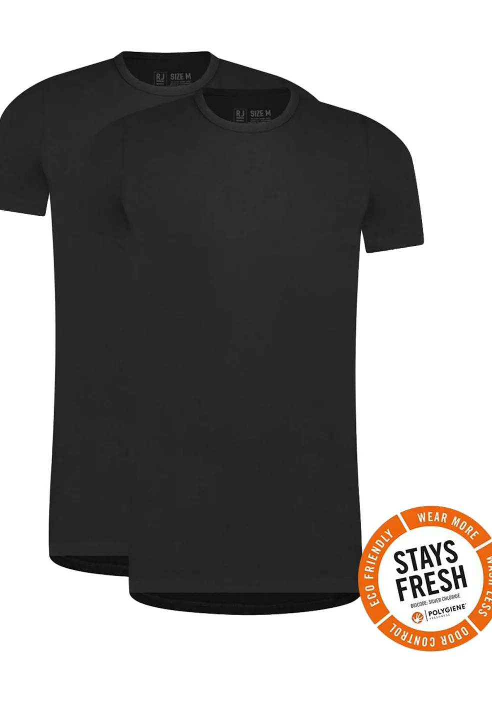 RJ Bodywear Everyday Roermond T-shirt (2-pack), heren T-shirt , zwart