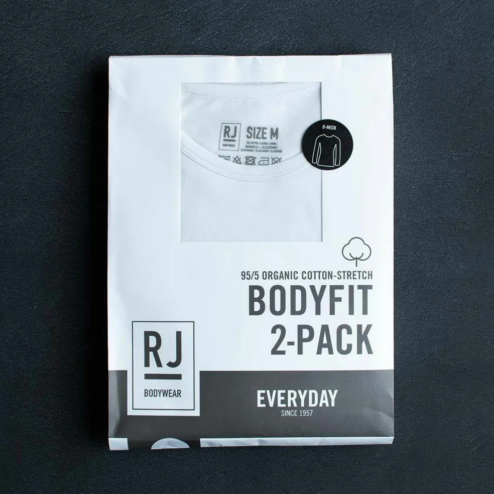 RJ Bodywear Everyday Roosendaal T-shirt (2-pack), heren T-shirt met O-hals, wit