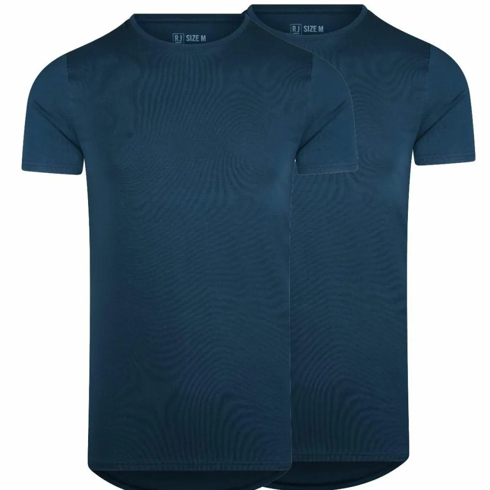 RJ Bodywear Good Life Lisbon T-shirt (2-pack), heren T-shirt met O-hals, donkerblauw