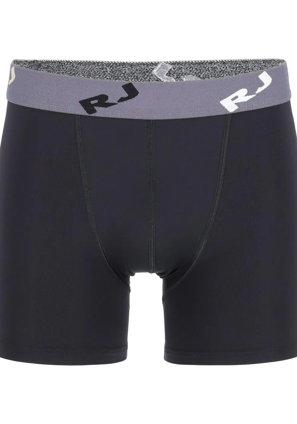 RJ Bodywear Pure Color boxershort (1-pack), heren boxer lang, microfiber, zwart