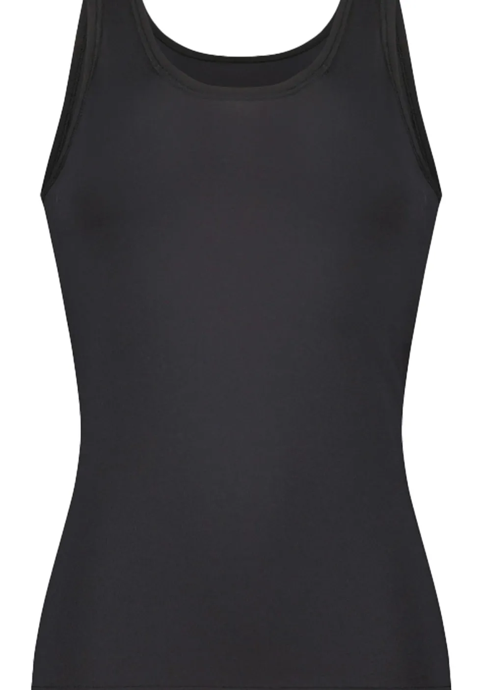 RJ Bodywear Pure Color dames extra comfort hemd (2-pack), zwart