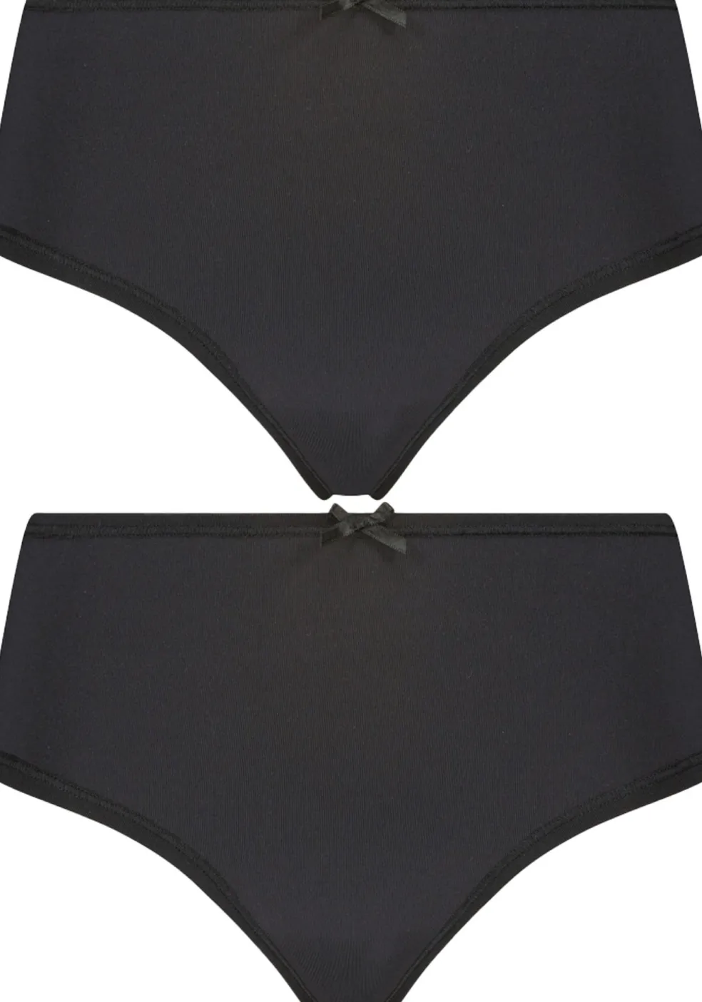 RJ Bodywear Pure Color dames extra comfort string (2-pack), zwart