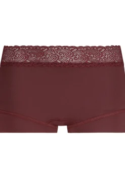 RJ Bodywear Pure Color dames kant short (1-pack), port