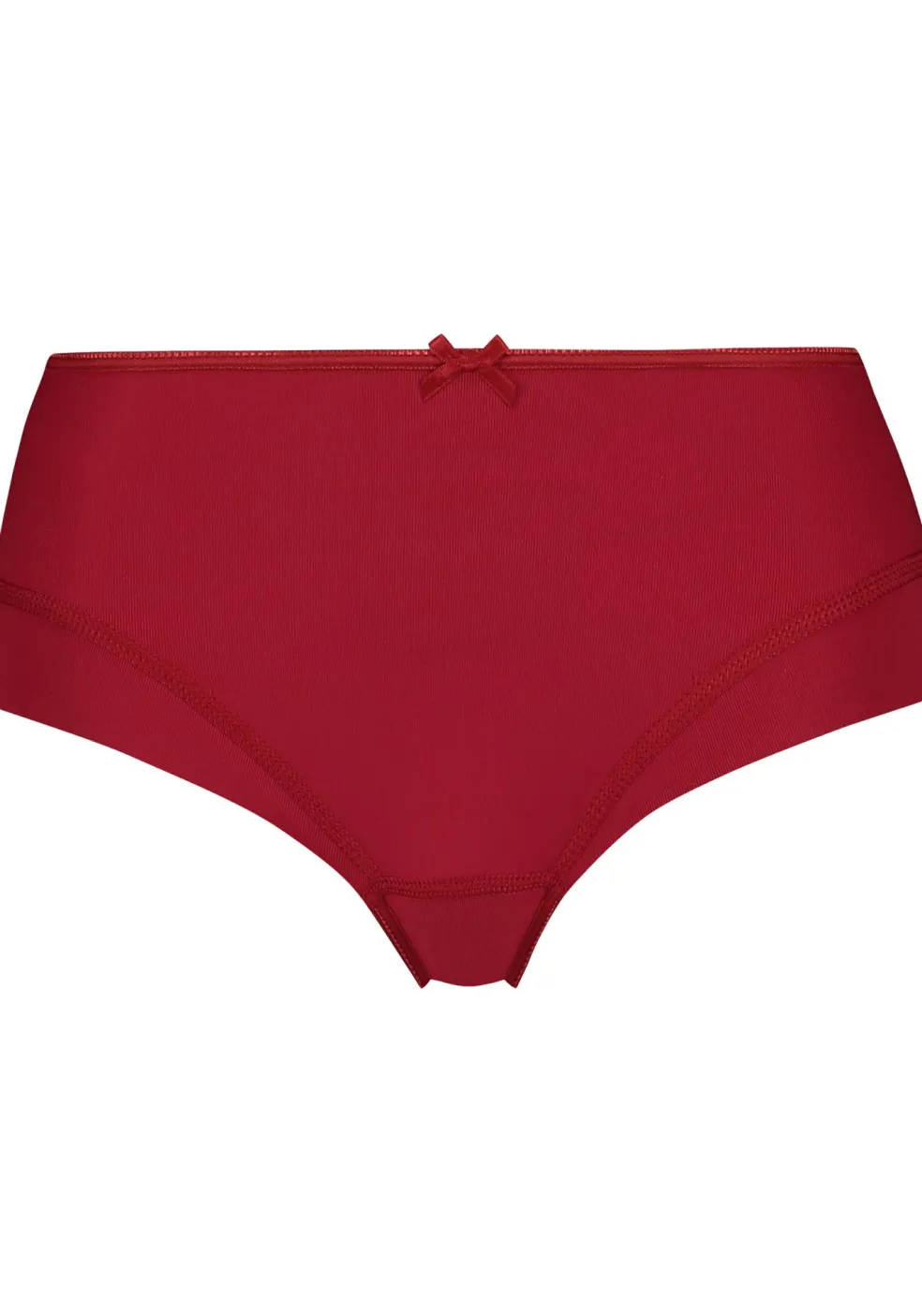RJ Bodywear Pure Color dames midi brief, donkerrood