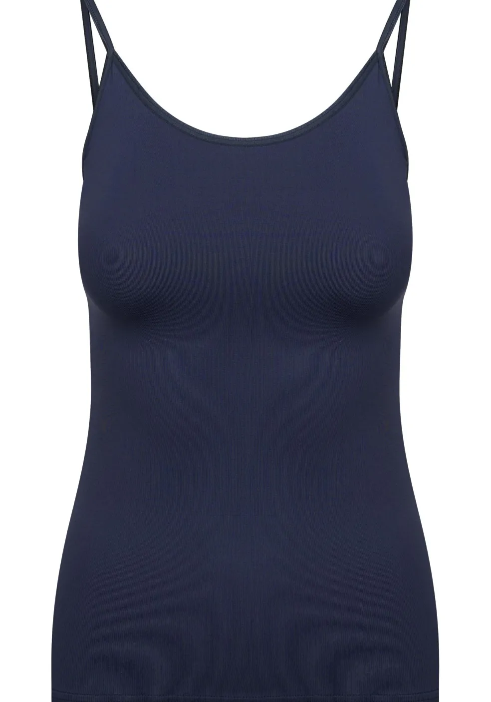 RJ Bodywear Pure Color dames spaghetti top (1-pack), hemdje met smalle verstelbare bandjes, donkerblauw