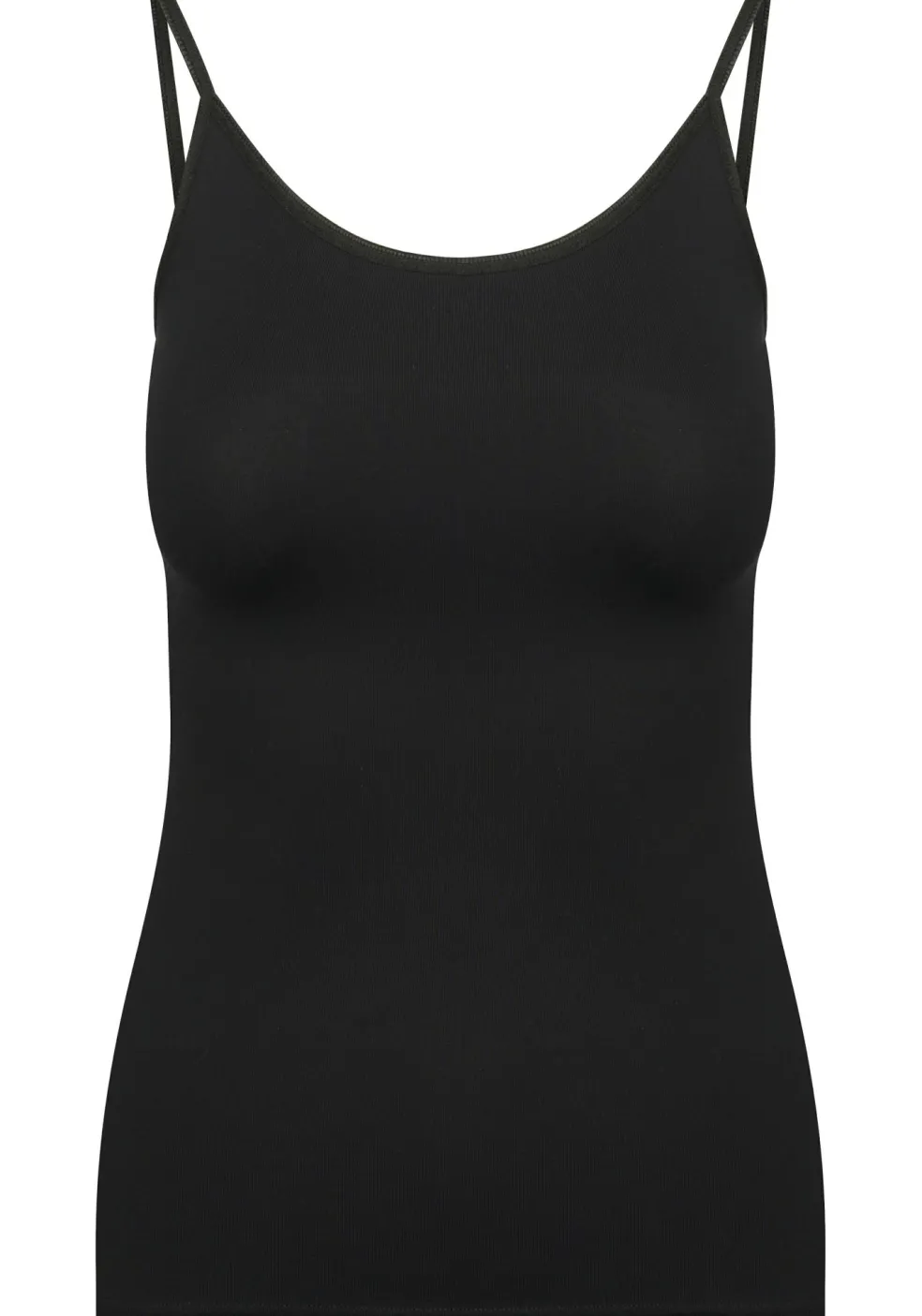 RJ Bodywear Pure Color dames spaghetti top (1-pack), hemdje met smalle verstelbare bandjes, zwart