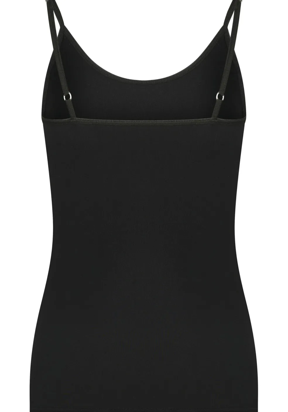RJ Bodywear Pure Color dames spaghetti top (1-pack), hemdje met smalle verstelbare bandjes, zwart