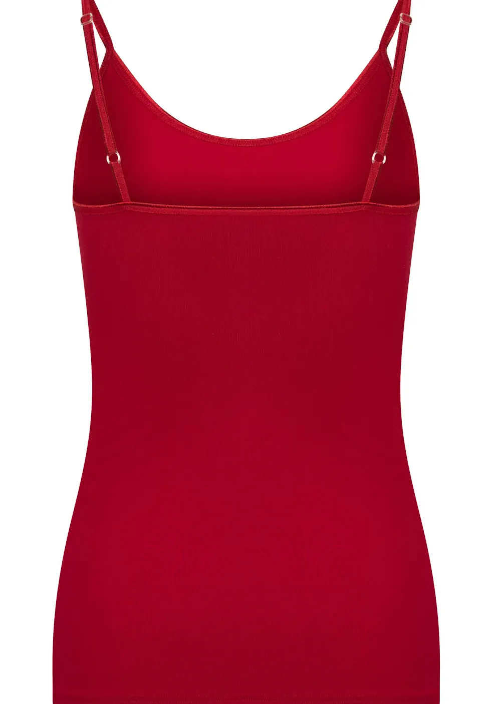 RJ Bodywear Pure Color dames spaghetti top (1-pack), hemdje met smalle verstelbare bandjes, donkerrood