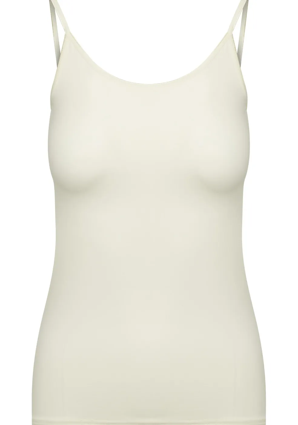 RJ Bodywear Pure Color dames spaghetti top (1-pack), hemdje met smalle verstelbare bandjes, ivoor