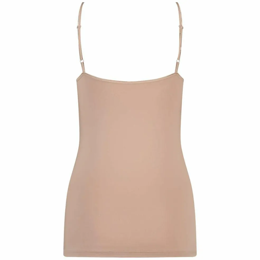 RJ Bodywear Pure Color dames spaghetti top (1-pack), lichtbruin