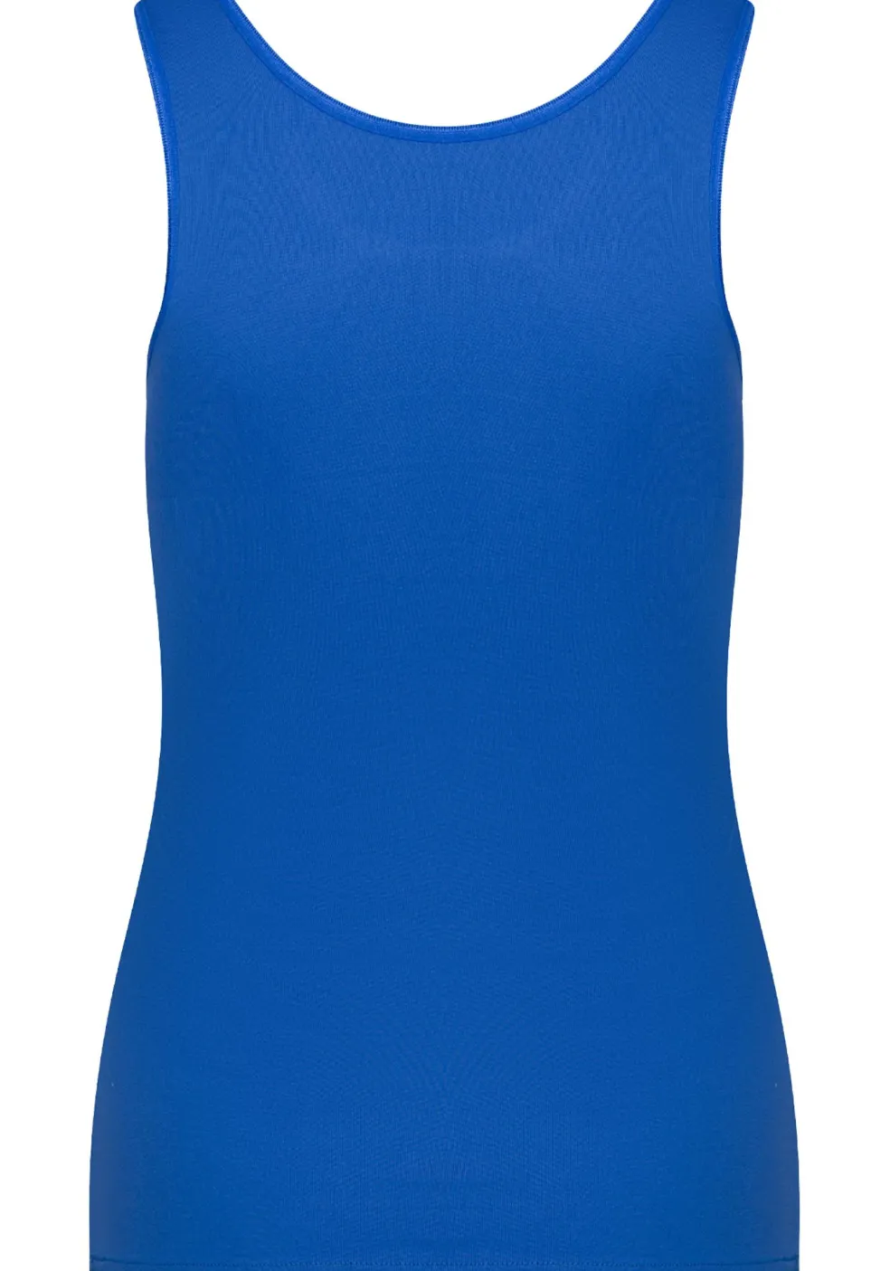 RJ Bodywear Pure Color dames top (1-pack), hemdje met brede banden, blauw