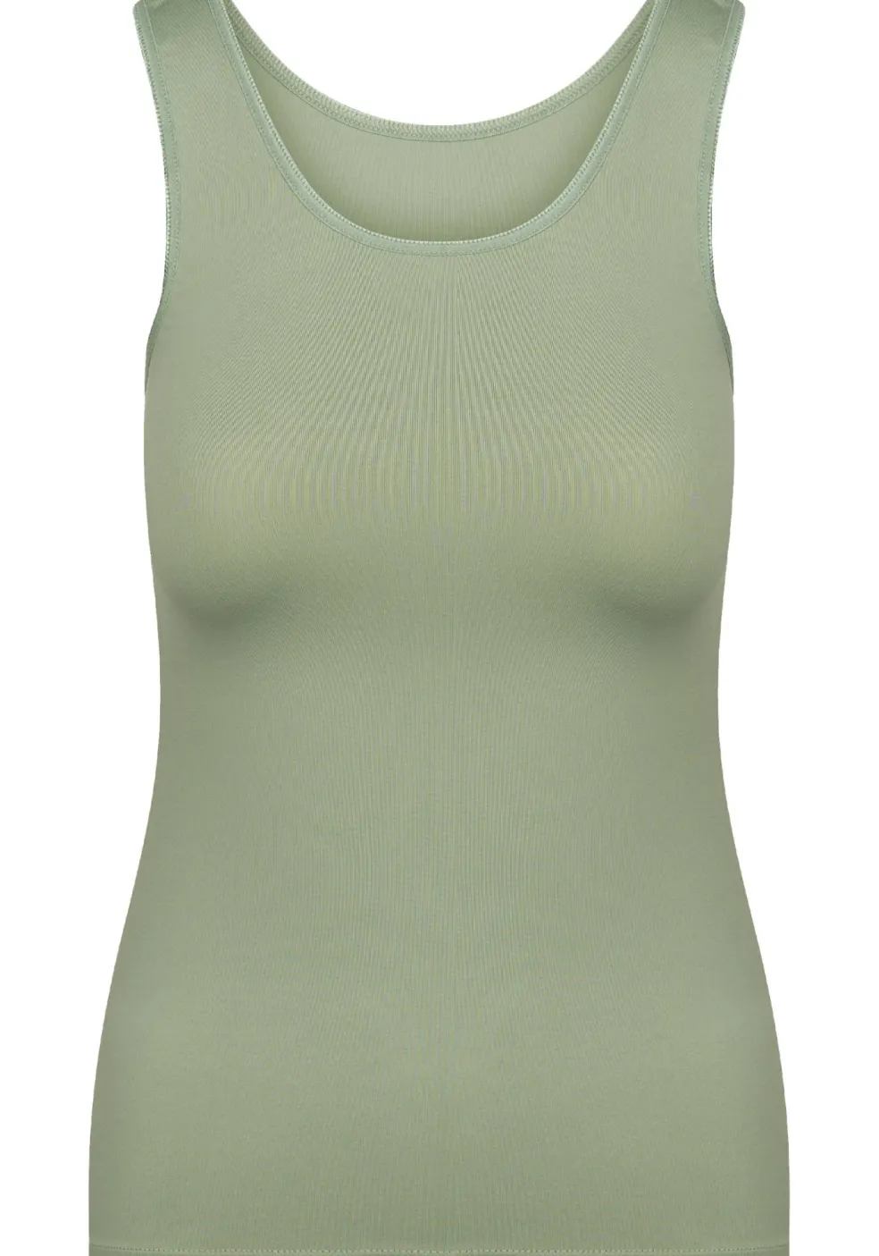 RJ Bodywear Pure Color dames top (1-pack), hemdje met brede banden, olijf