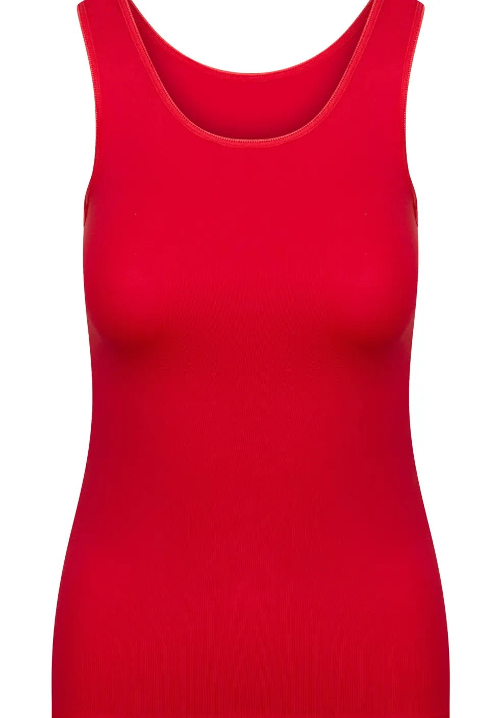 RJ Bodywear Pure Color dames top (1-pack), hemdje met brede banden, rood
