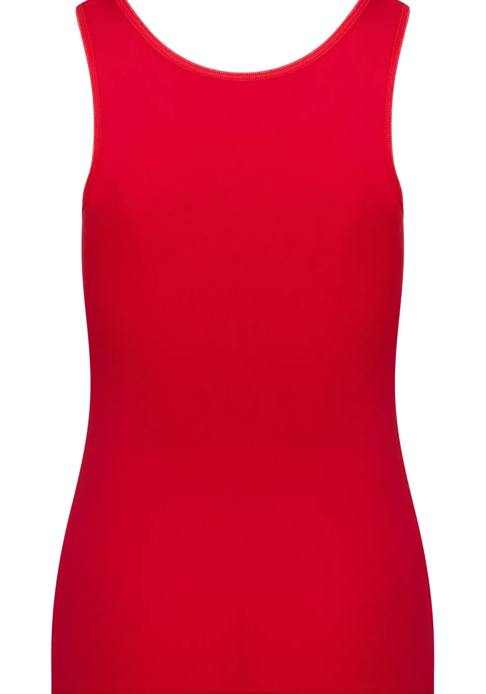 RJ Bodywear Pure Color dames top (1-pack), hemdje met brede banden, rood