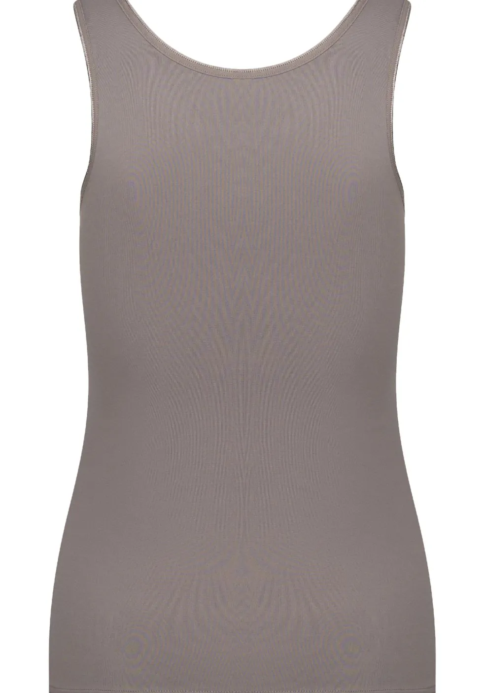 RJ Bodywear Pure Color dames top (1-pack), hemdje met brede banden, taupe