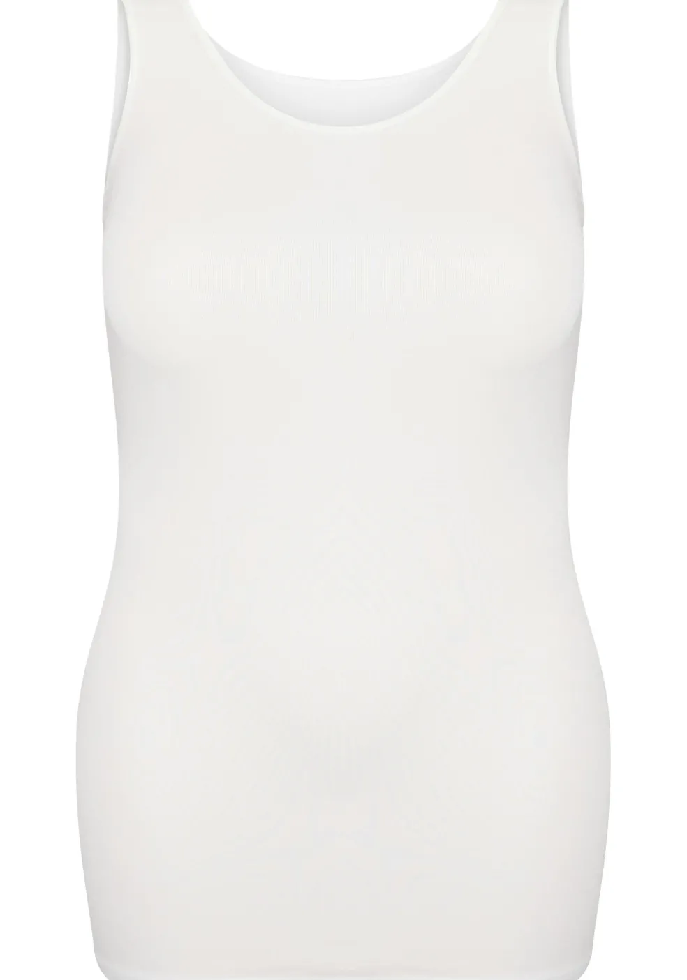RJ Bodywear Pure Color dames top (1-pack), hemdje met brede banden, wit