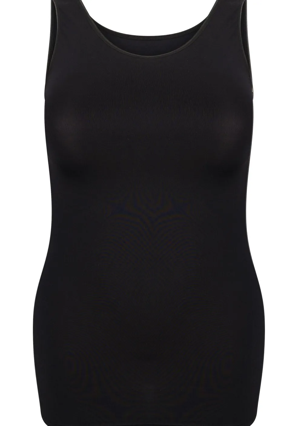 RJ Bodywear Pure Color dames top (1-pack), hemdje met brede banden, zwart