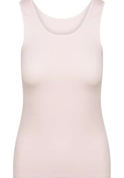 RJ Bodywear Pure Color dames top (1-pack), hemdje met brede banden, roze
