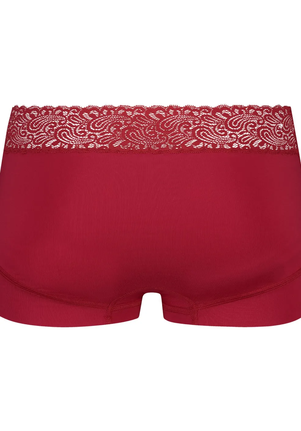 RJ Bodywear Pure Color Kant dames short, donkerrood