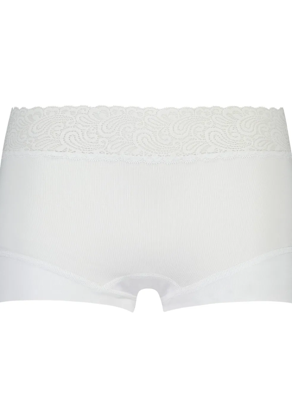 RJ Bodywear Pure Color Kant dames short, wit