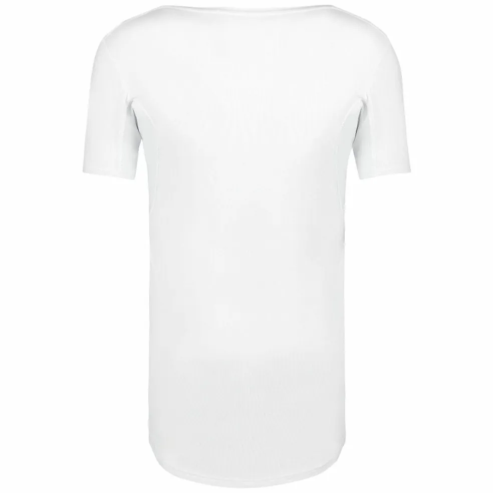 RJ Bodywear Sweatproof T-shirt (1-pack), heren T-shirt met anti zweet oksels, diepe V-hals, wit