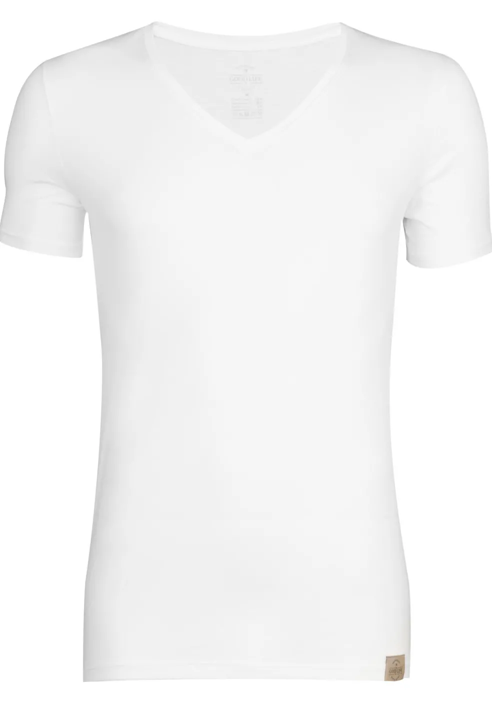 RJ Bodywear The Good Life Madrid T-shirt (2-pack), heren T-shirt diepe V-hals, wit
