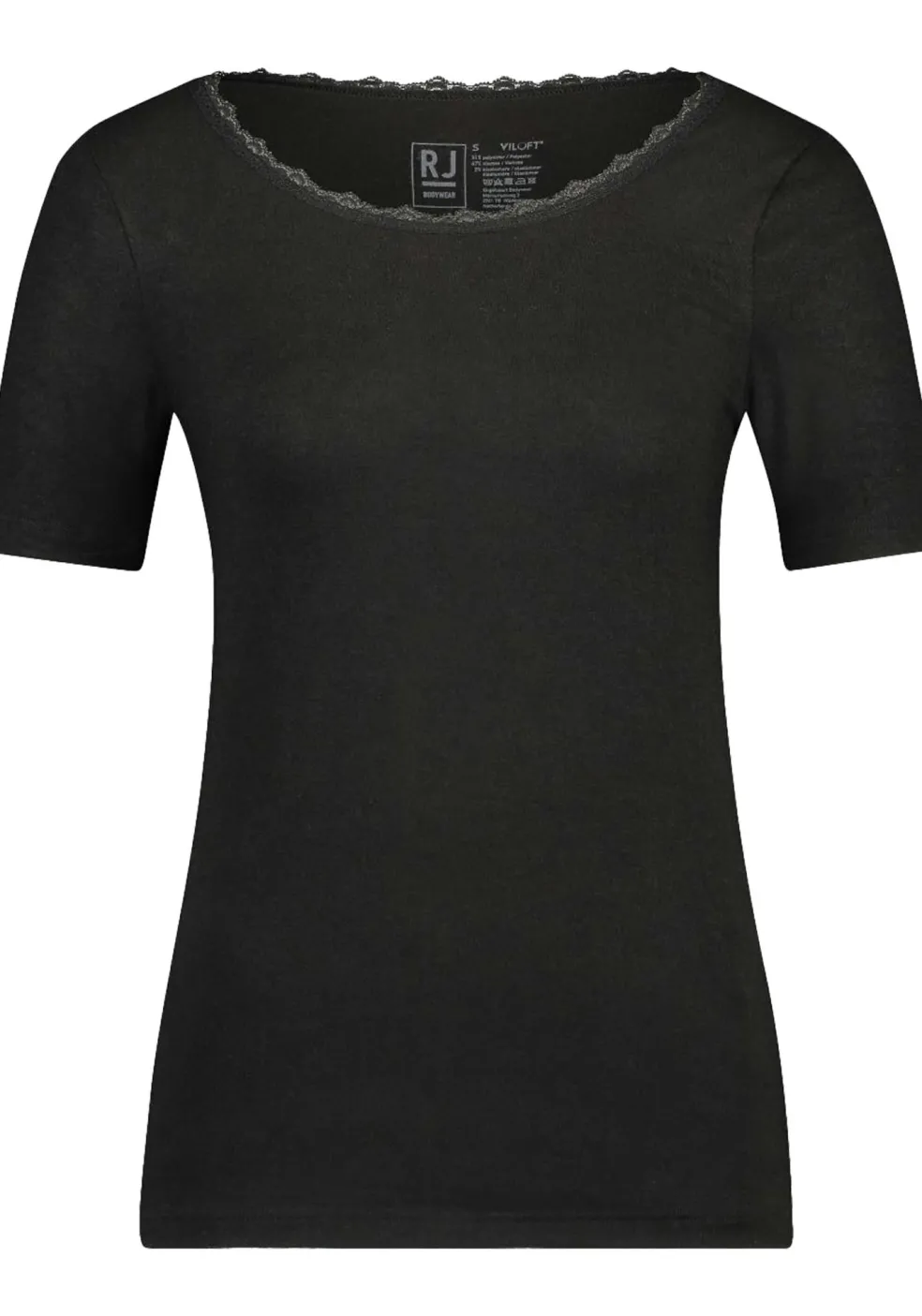 RJ Bodywear Thermo dames T-shirt kant (1-pack), zwart