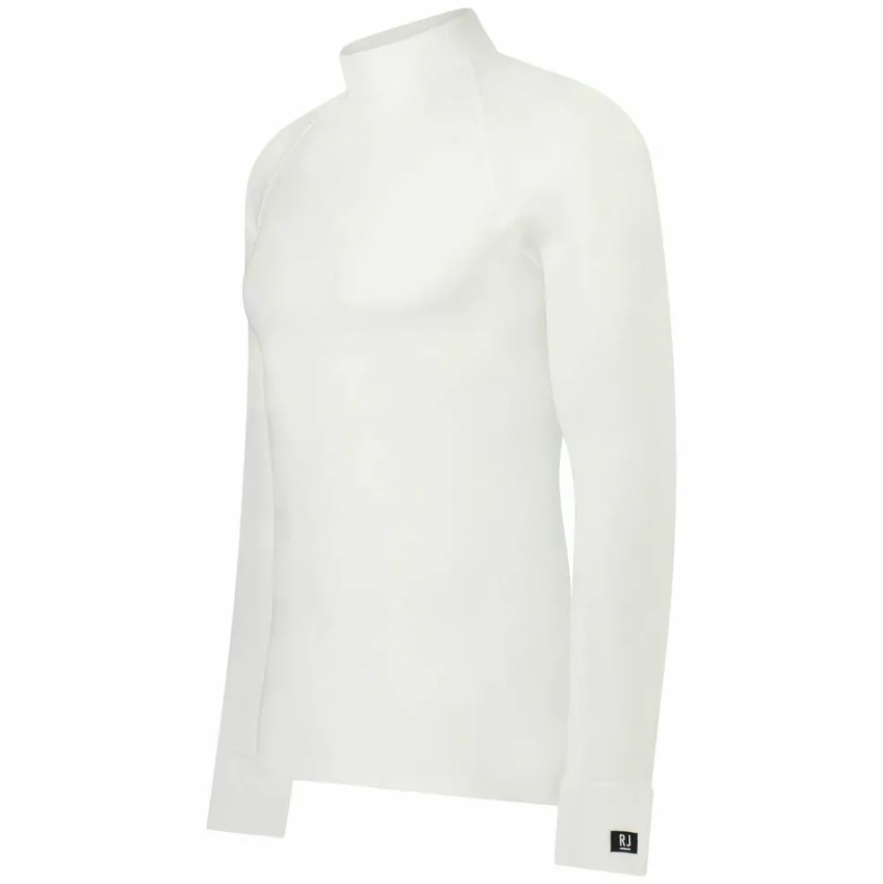RJ Bodywear Thermo thermoshirt (1-pack), heren thermoshirt met opstaande boord, wolwit