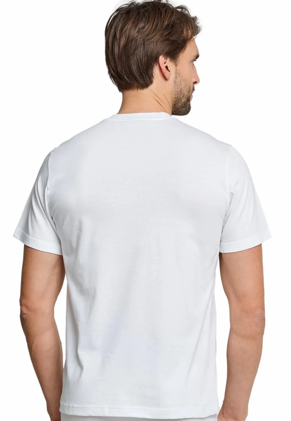 SCHIESSER American T-shirt (2-pack), heren shirt korte mouw wit