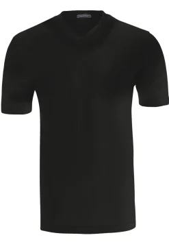 SCHIESSER American T-shirts (2-pack), V-hals, zwart