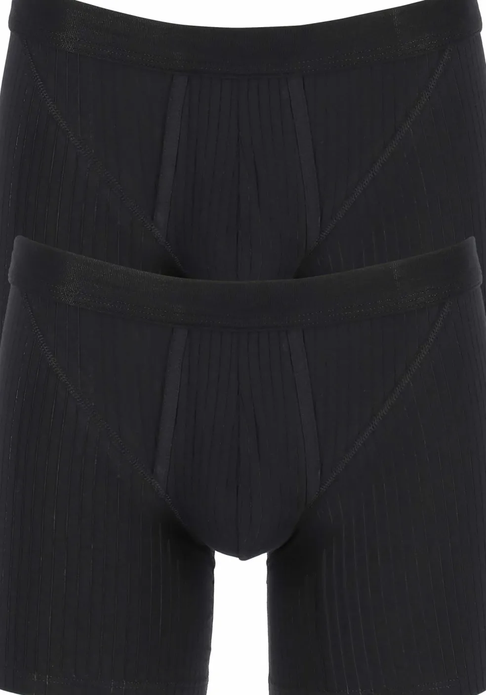SCHIESSER Authentic shorts (2-pack), met gulp, zwart